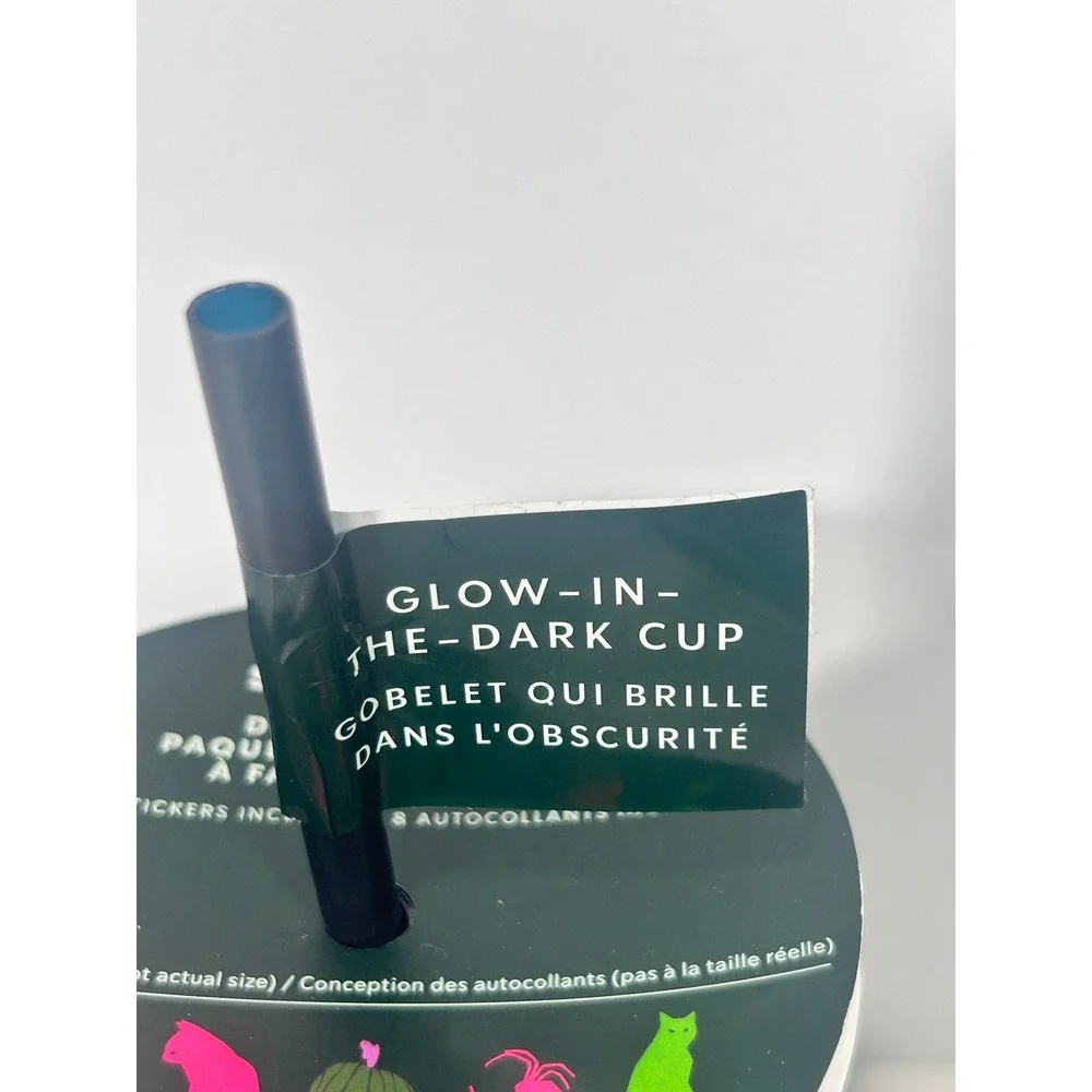 Starbucks Halloween 2023 Spider Web Glow in the Dark Tumbler Set of 2 Stickers